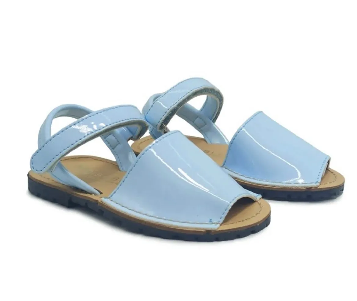 268 Baby Blue Bow Avarcas Sandals - NO BOWS